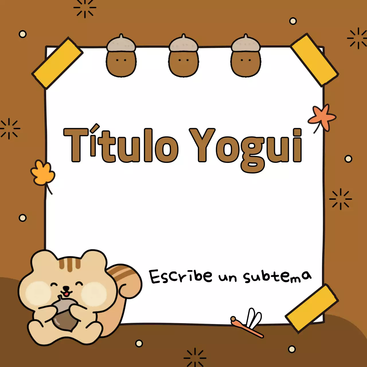 Cubierta otoñal en marrones y amarillos