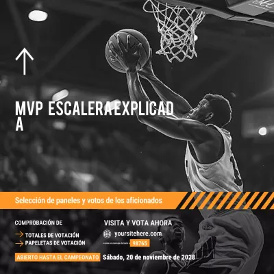 anuncio del baloncesto moderno naranja