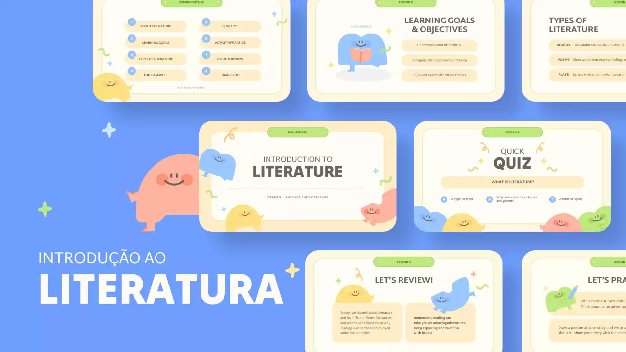 aula de literatura abstrata amarela