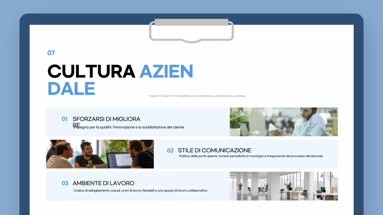 guida all'onboarding blu moderno