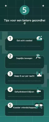 eenvoudige groene tips voor een betere gezondheid infograhic