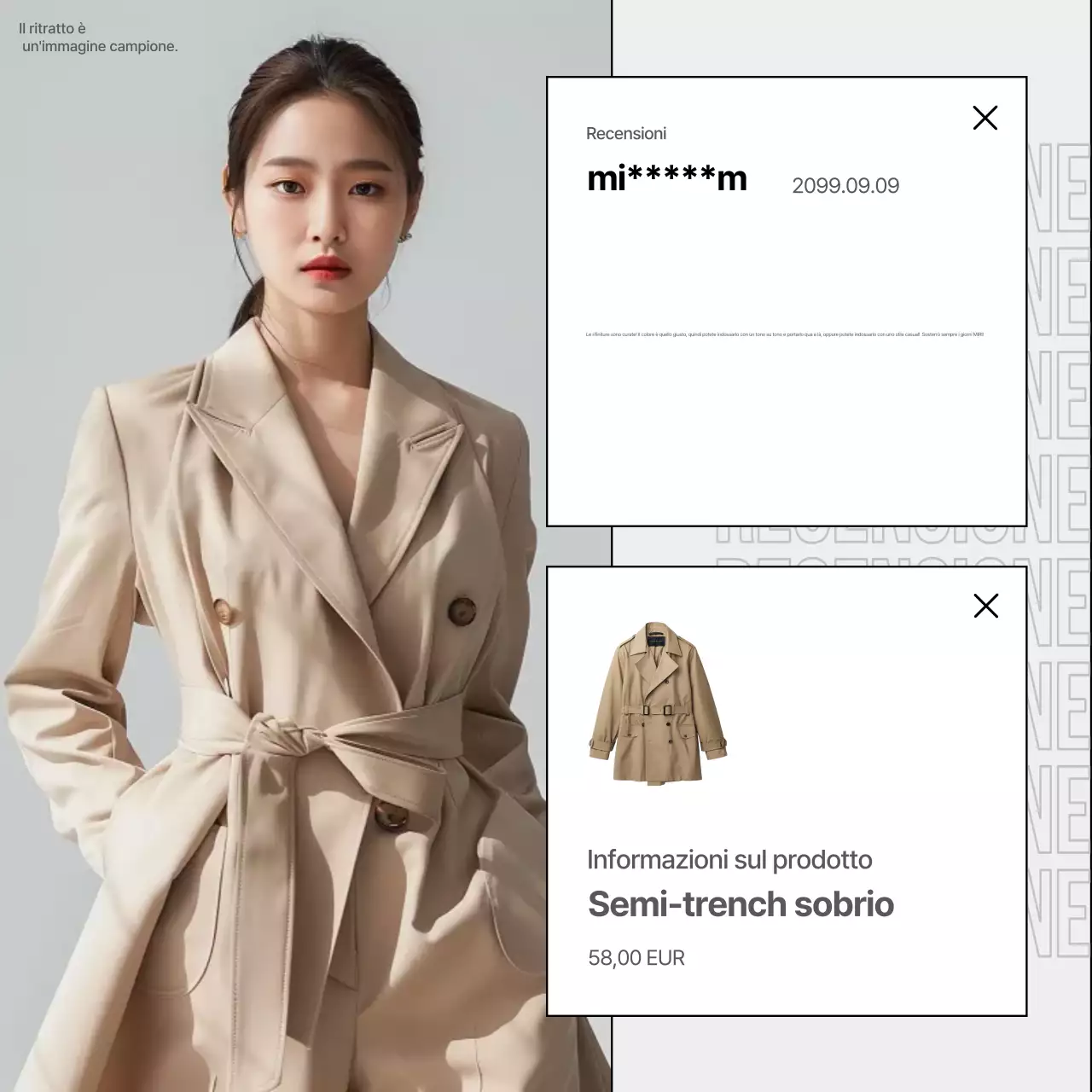 Annuncio di recensione di Beige Modern