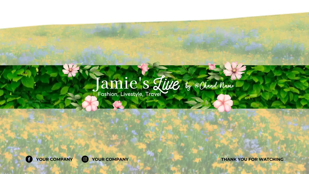 Green Floral Lifestyle Vlog YouTube Thumbnail