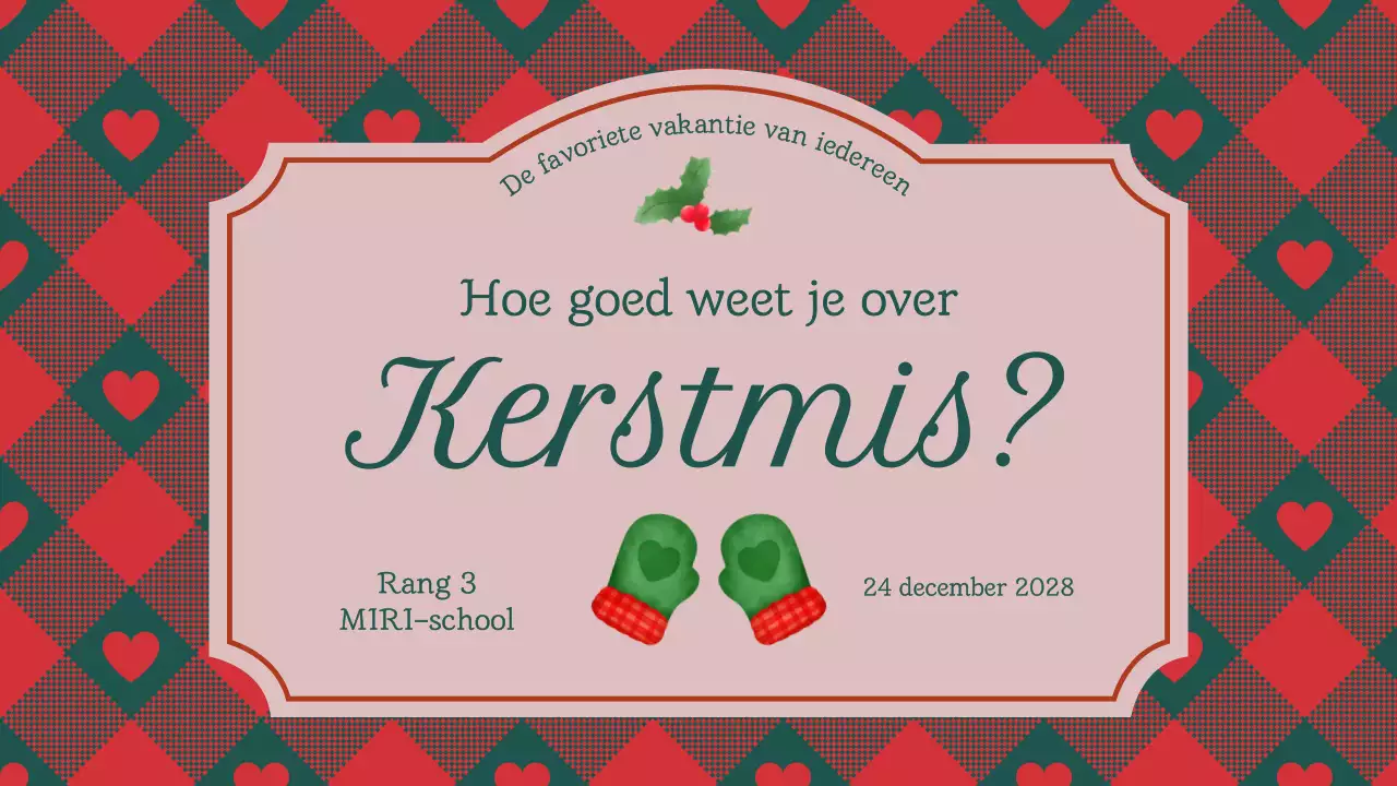 Klassieke Vintage Traditionele Kerstquiz