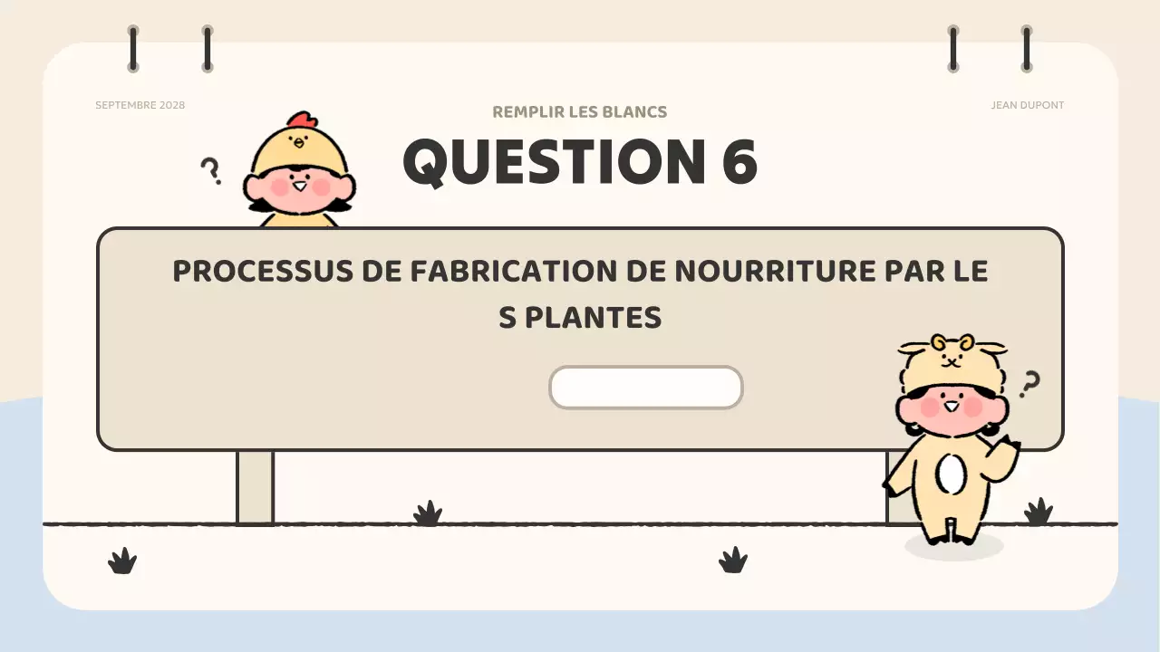 matériel de quiz sur l'animation rose