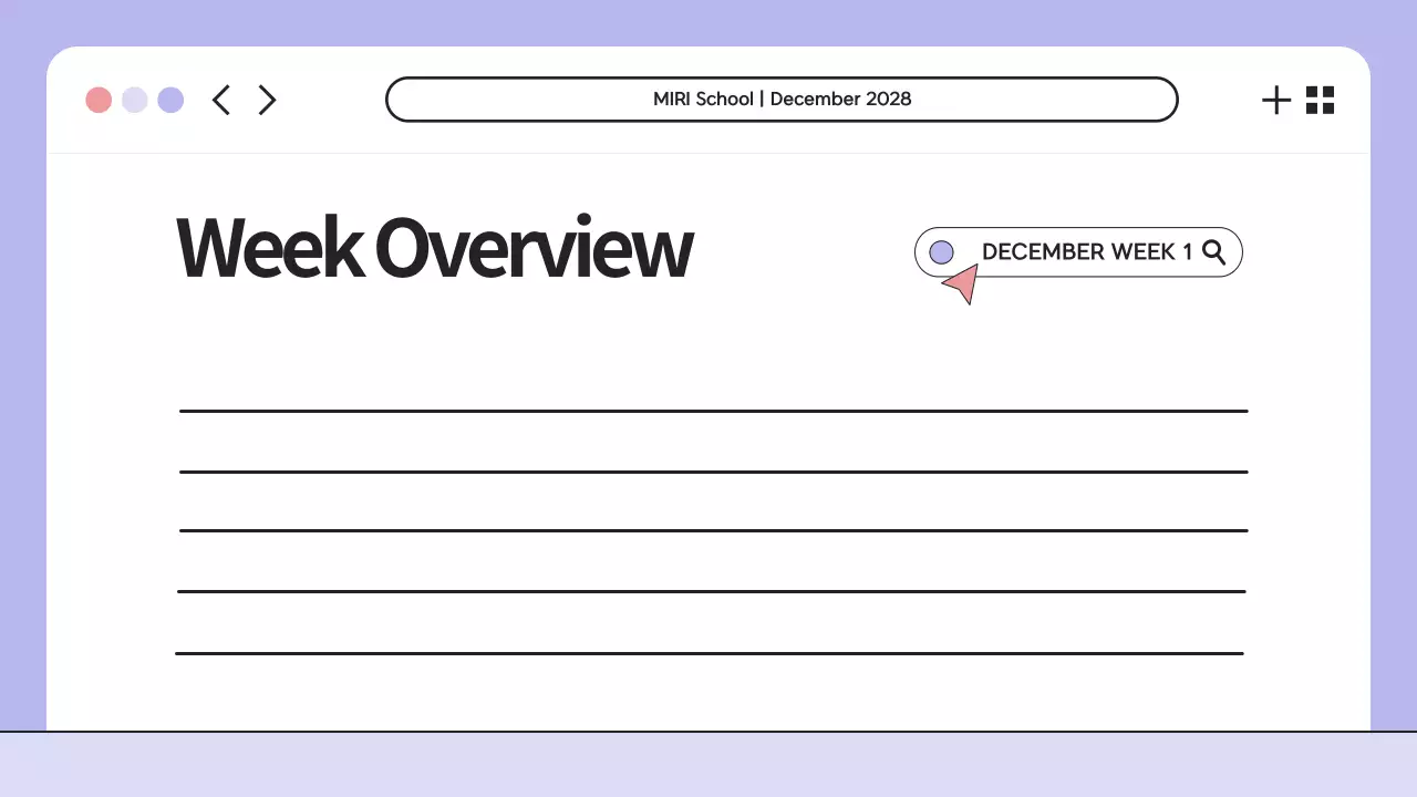 Purple Modern Class Planner Presentation
