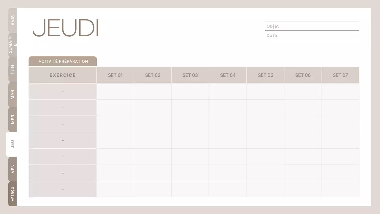 agenda de classe minimaliste beige calendrier