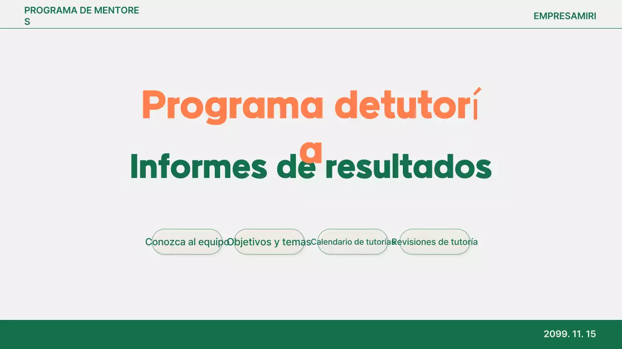 Informe Orange Modern Mentoring