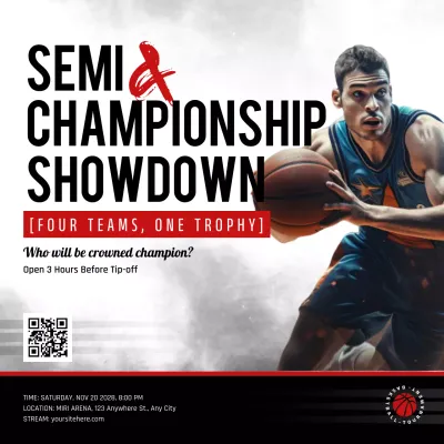 red bold basketball announcement