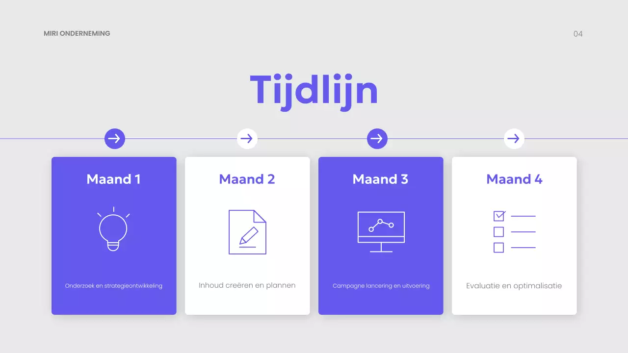 presentatie paars modern marketingplan