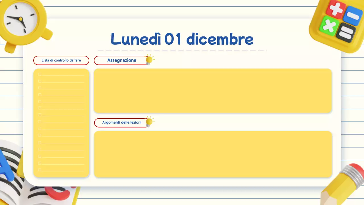 presentazione dell'agenda della classe di istruzione 3d beige semplice