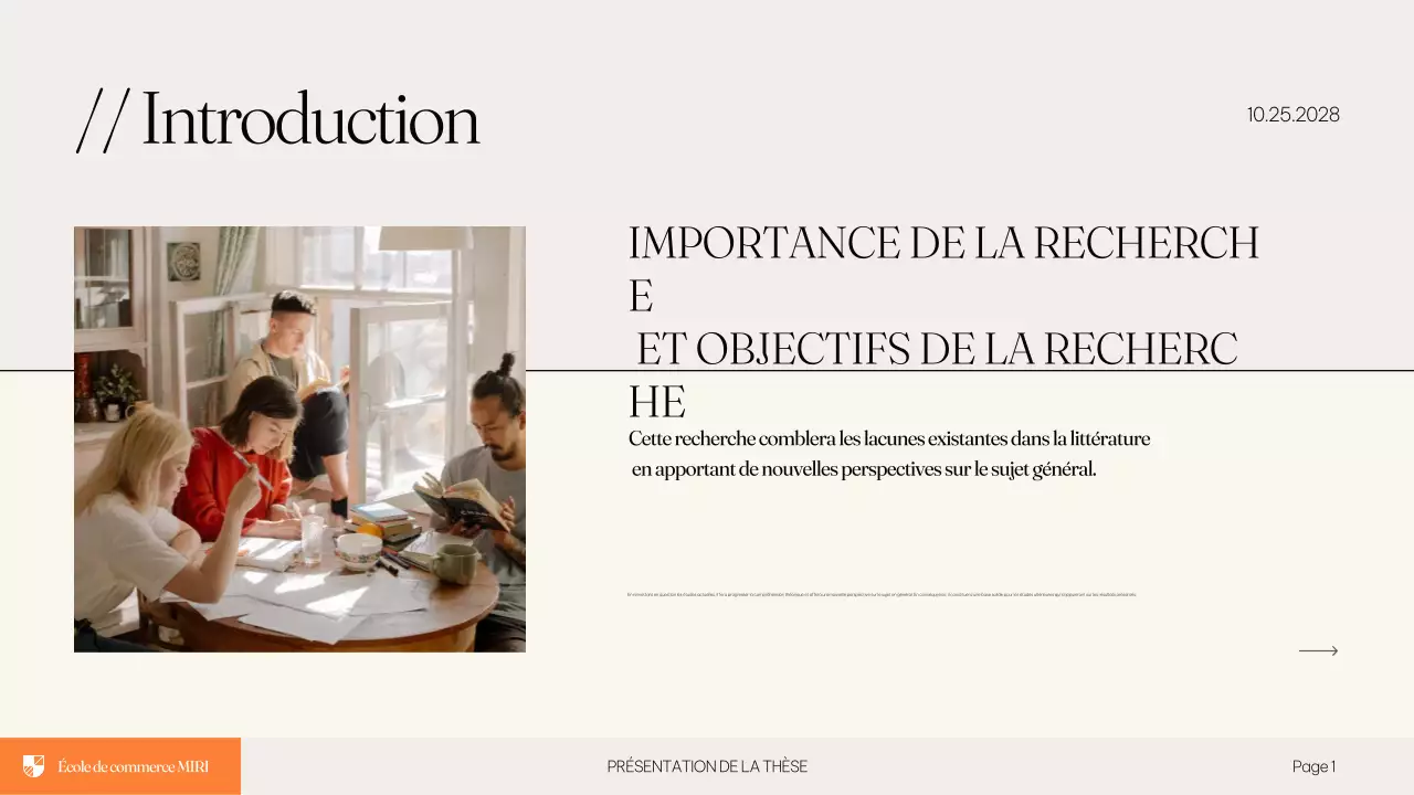 Beige Présentation de thèse d'éducation moderne