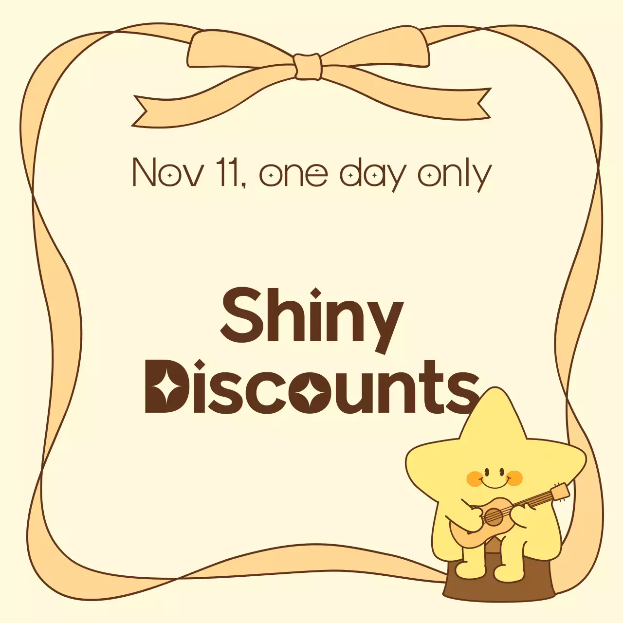 Promosi Diskon Sederhana Beige Posting Media Sosial