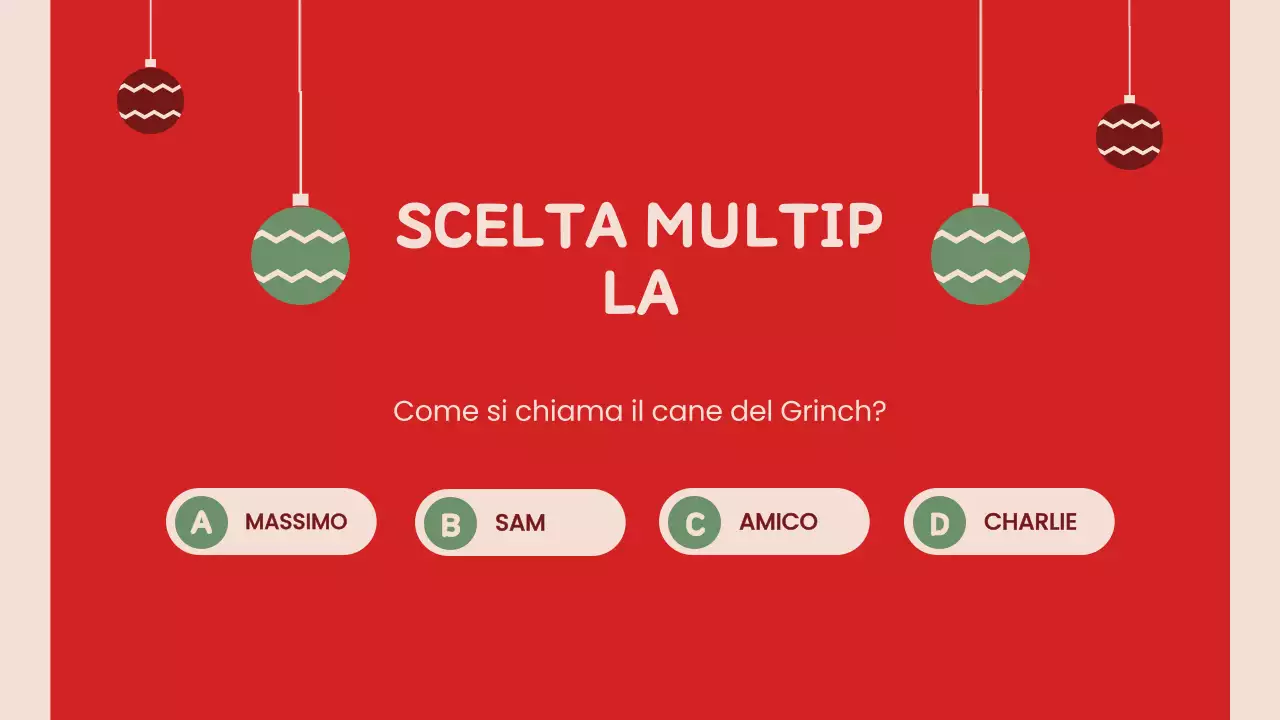 Presentazione natalizia rossa retrò