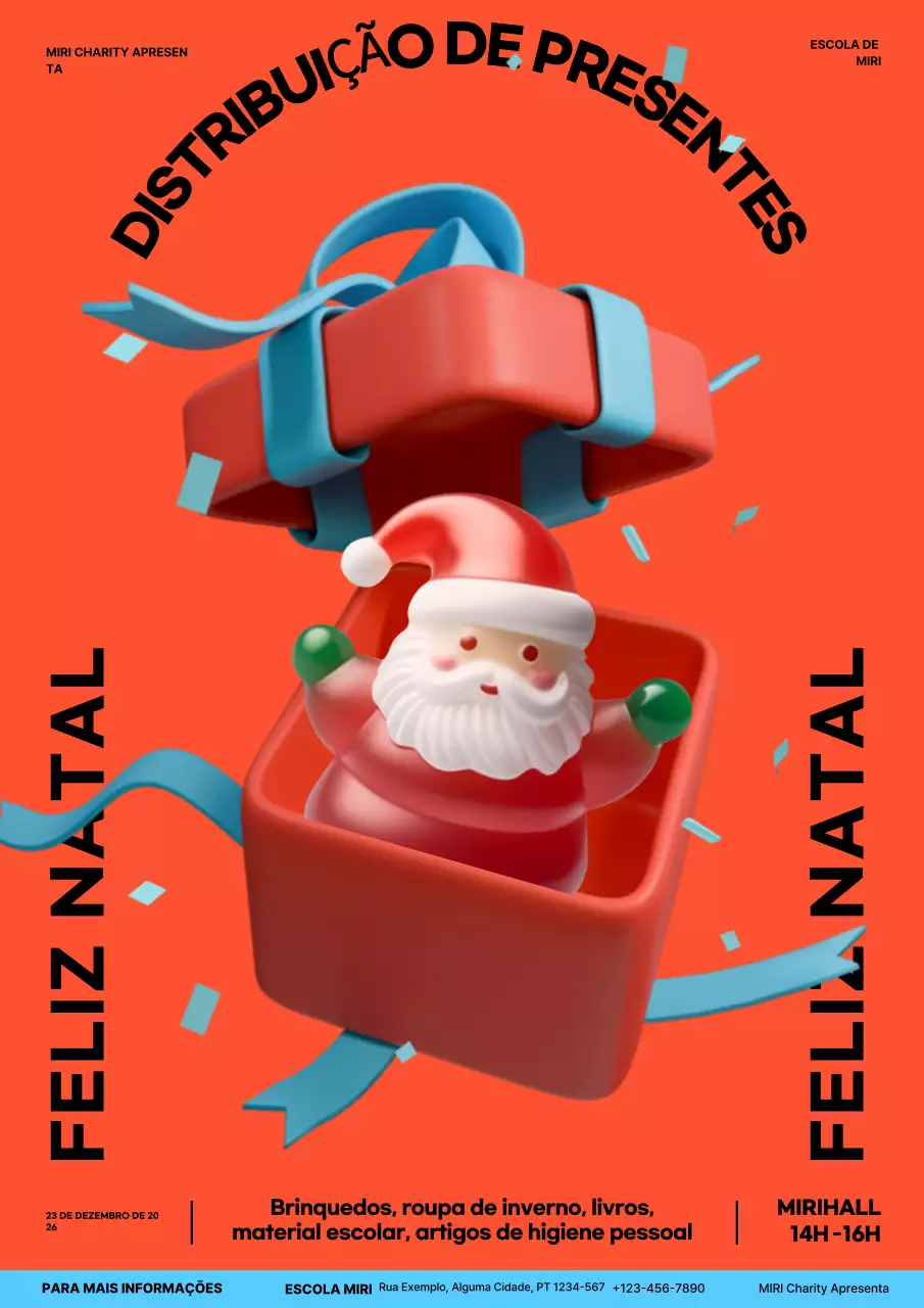 evento festivo de Natal em laranja