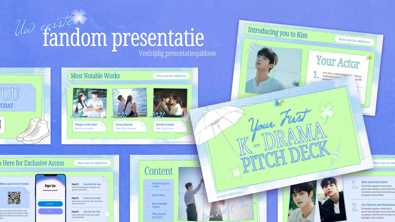 aankondiging blauw y2k k drama