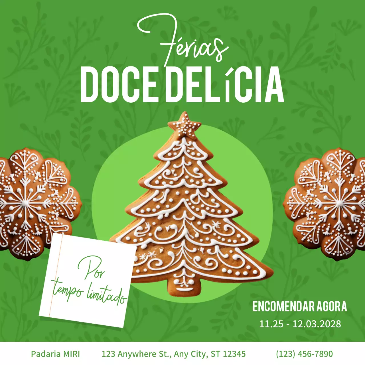 promoção padaria verde festiva