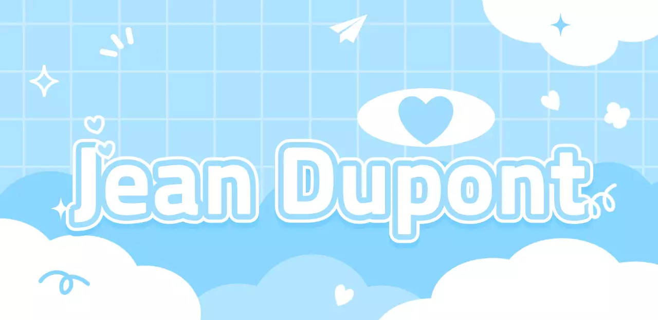 Plaquette idol mignonne bleu clair