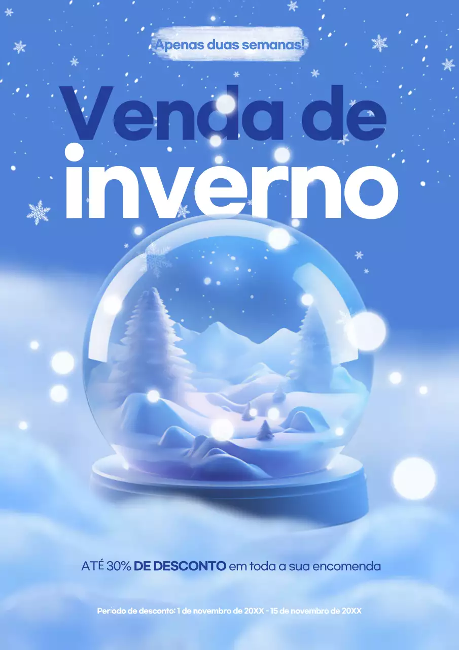 Venda de inverno Blue Simple