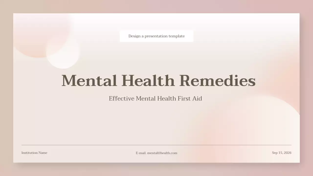 Beige Minimal Mental Health Guide Presentation