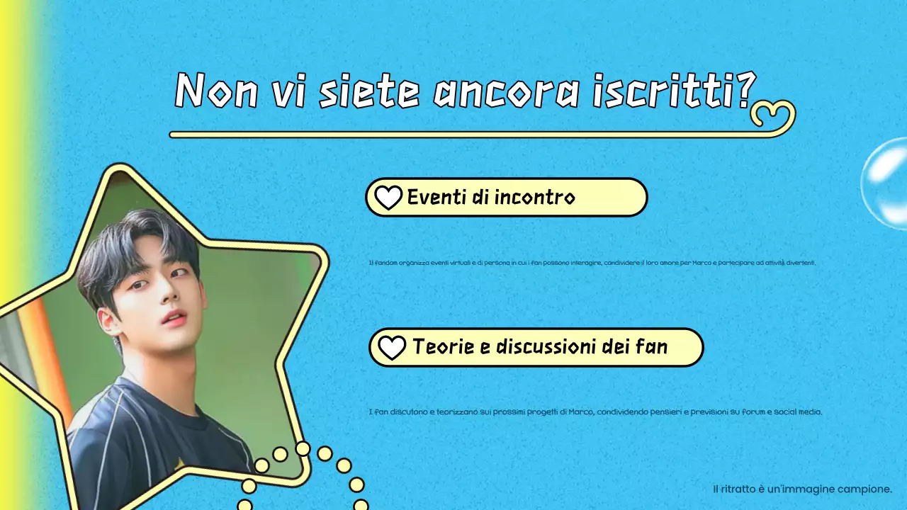 pitch deck del dramma K di tendenza blu