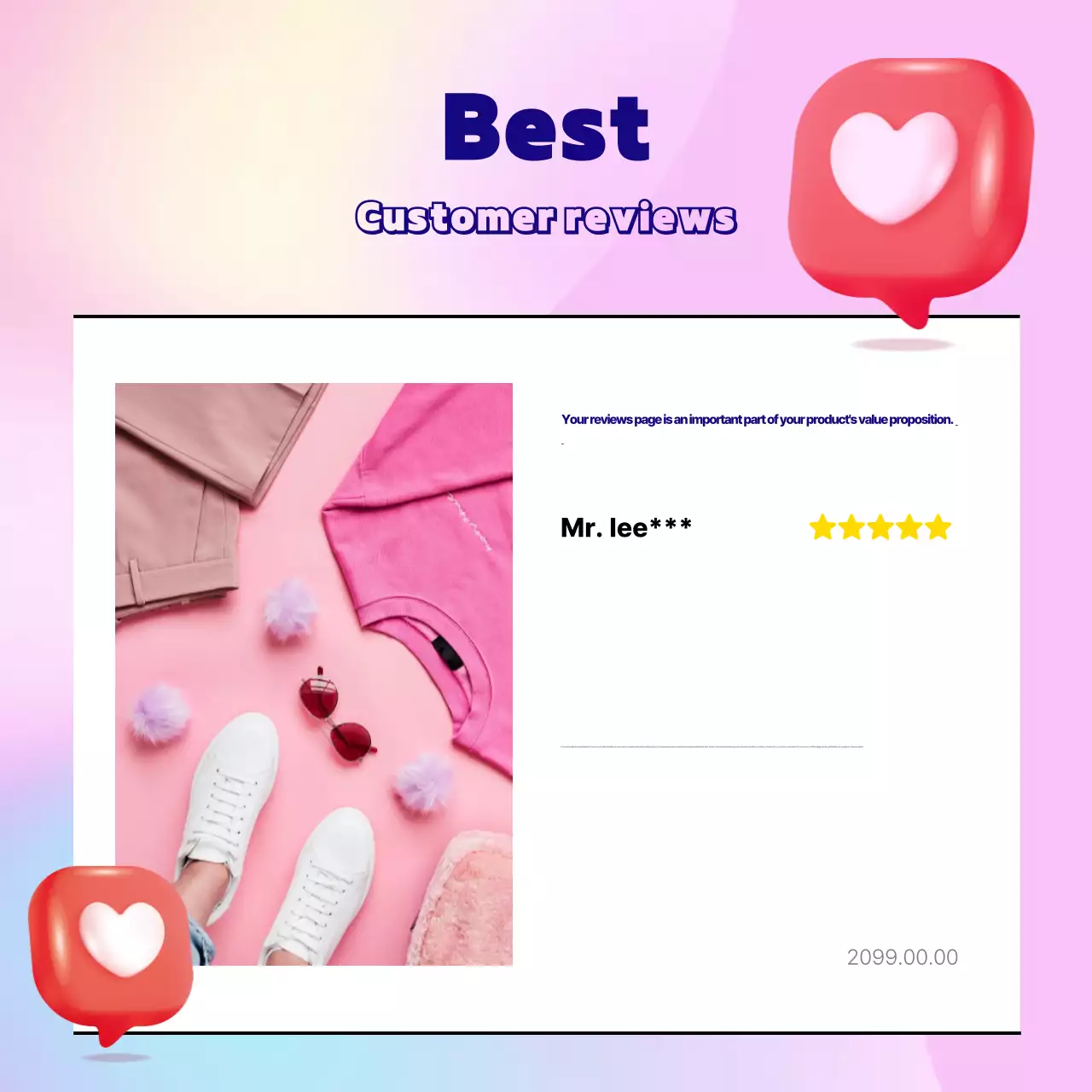 Pastel Modern Review Templates Anúncio Instagram Carrossel