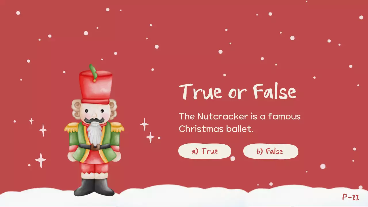 Red Festive Christmas Quiz Presentation