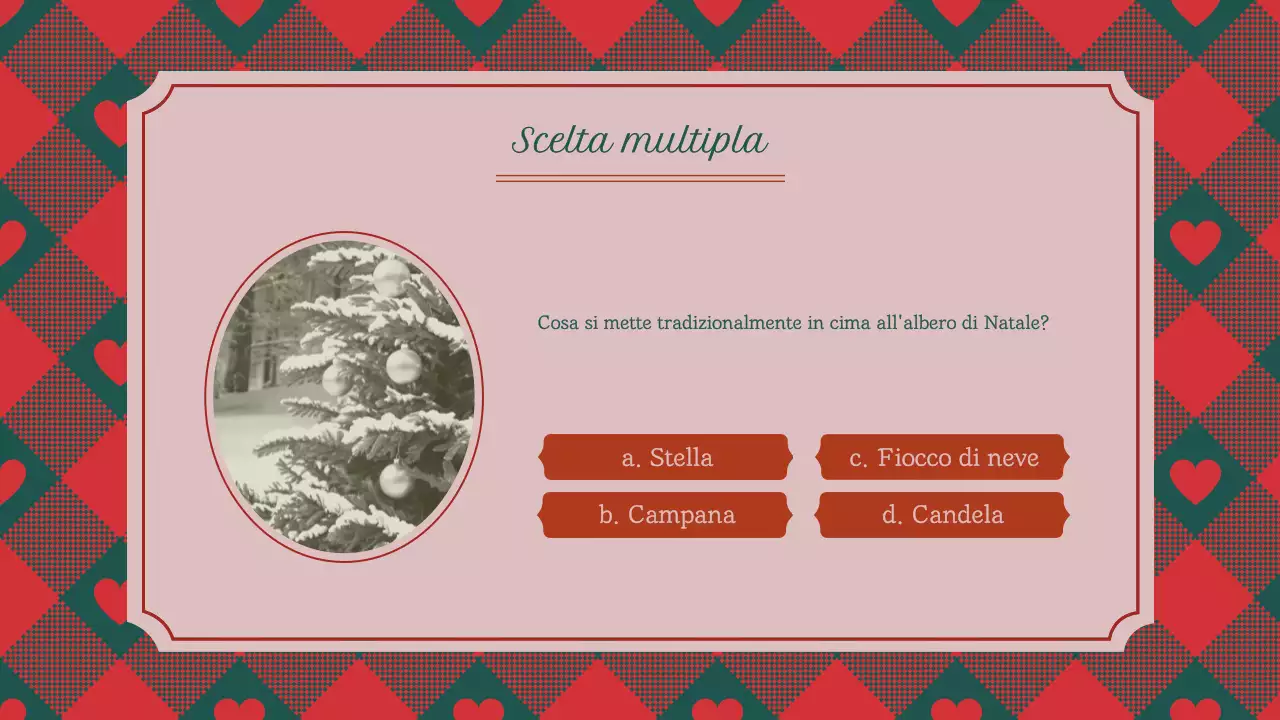 Quiz natalizio classico vintage tradizionale