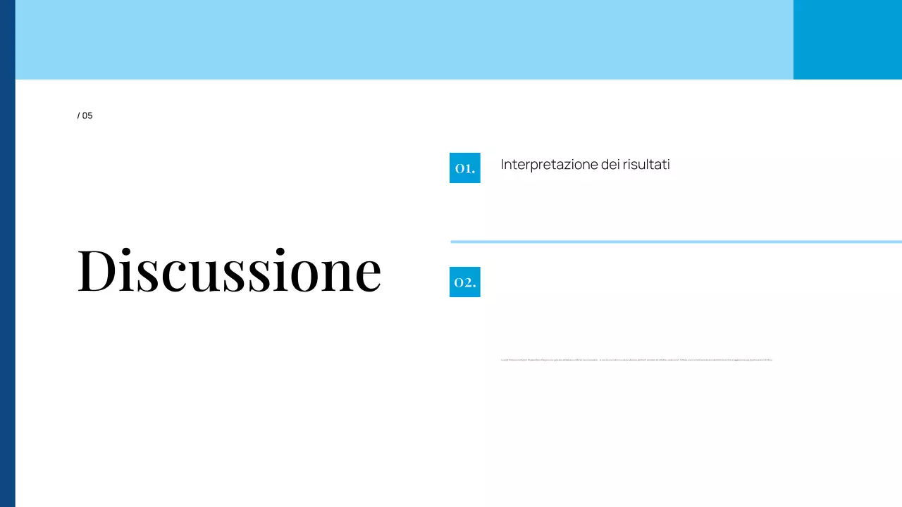 presentazione di tesi professionale blu