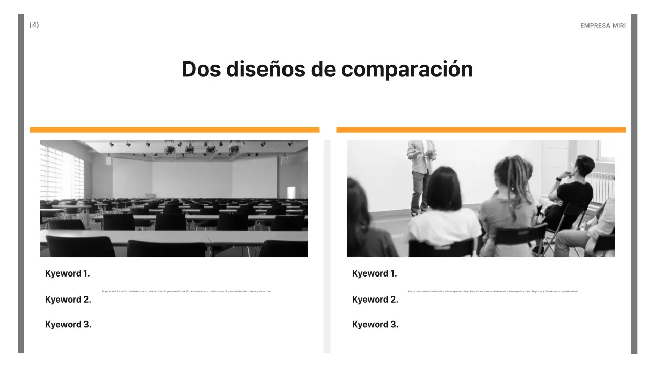 Un sencillo informe empresarial en amarillo y gris