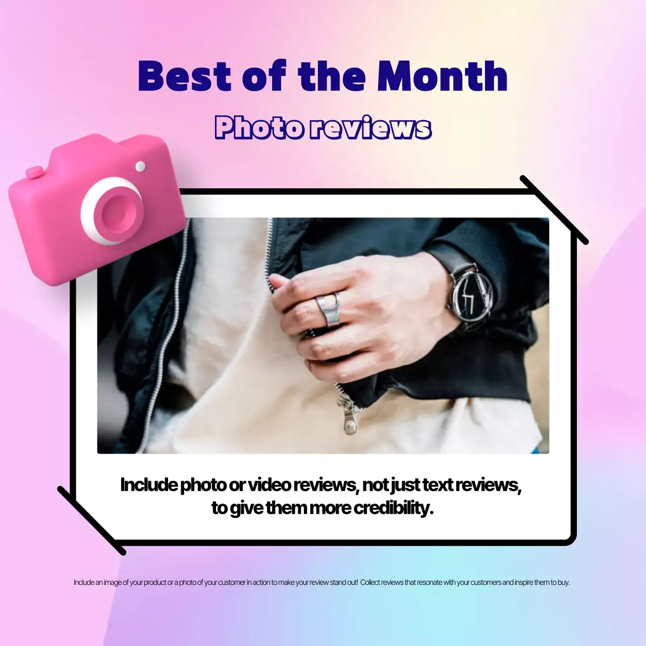 Pastel Modern Review Templates Anúncio Instagram Carrossel