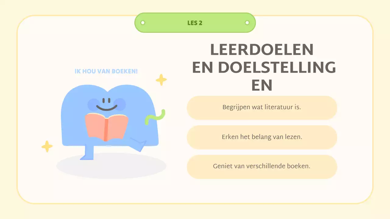 gele abstracte literatuurles