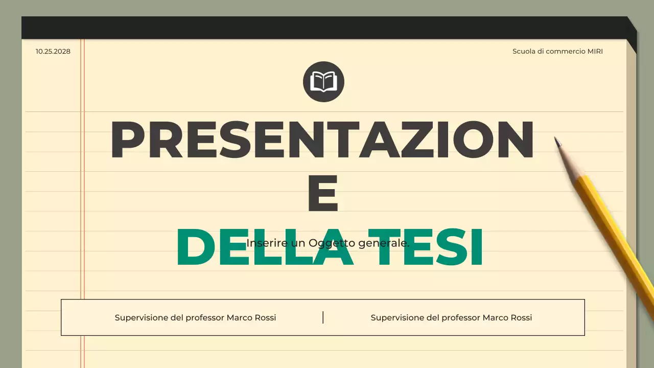guida alla tesi verde moderna