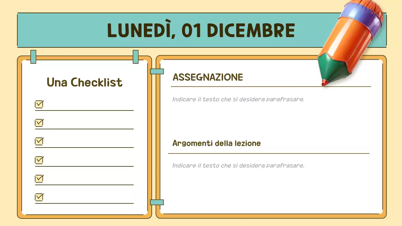 agenda pop class arancione e verde