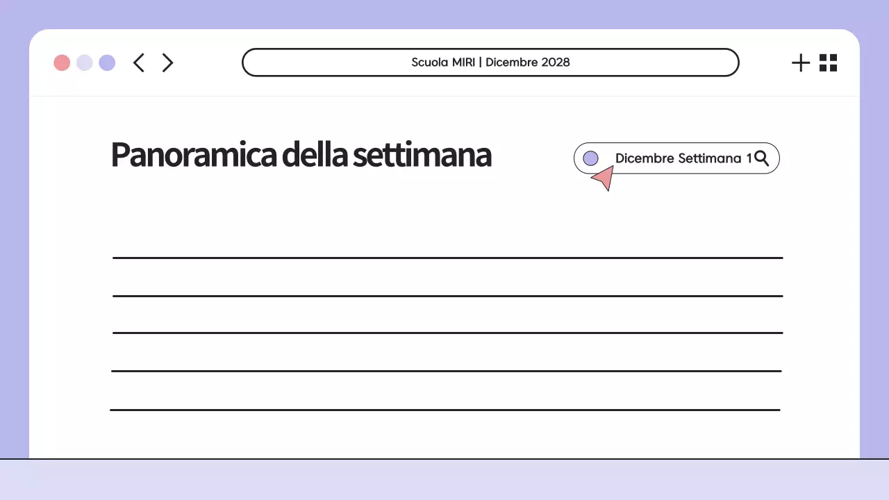 Illustrazione viola Presentazione dell'agenda di classe