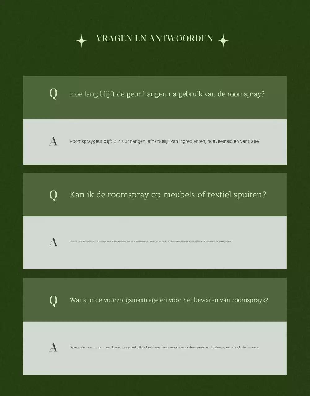 Groene minimalistische geurproducten promoten