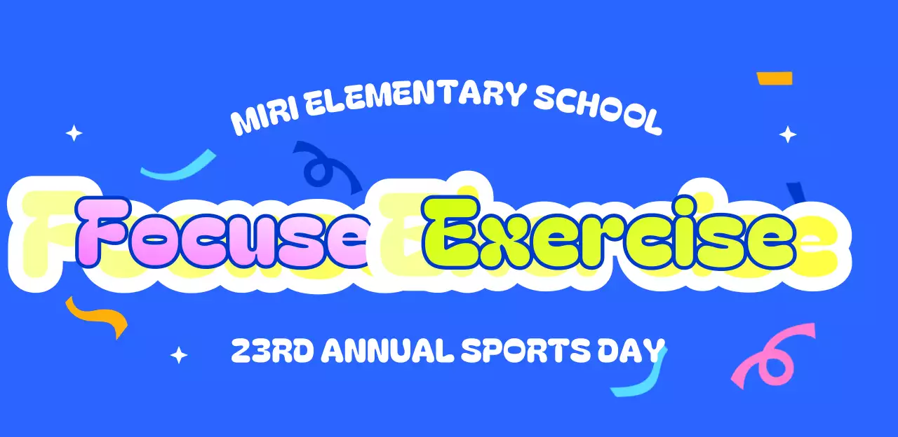 Blue Cute little athletic event