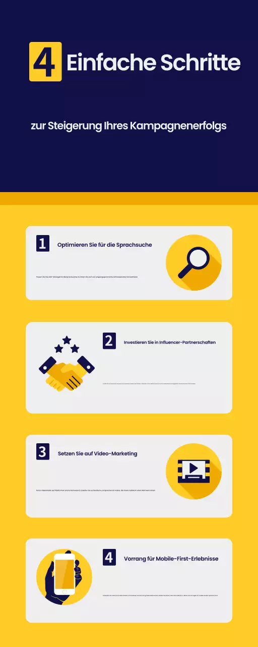 Infografik zum gelben modernen Marketing