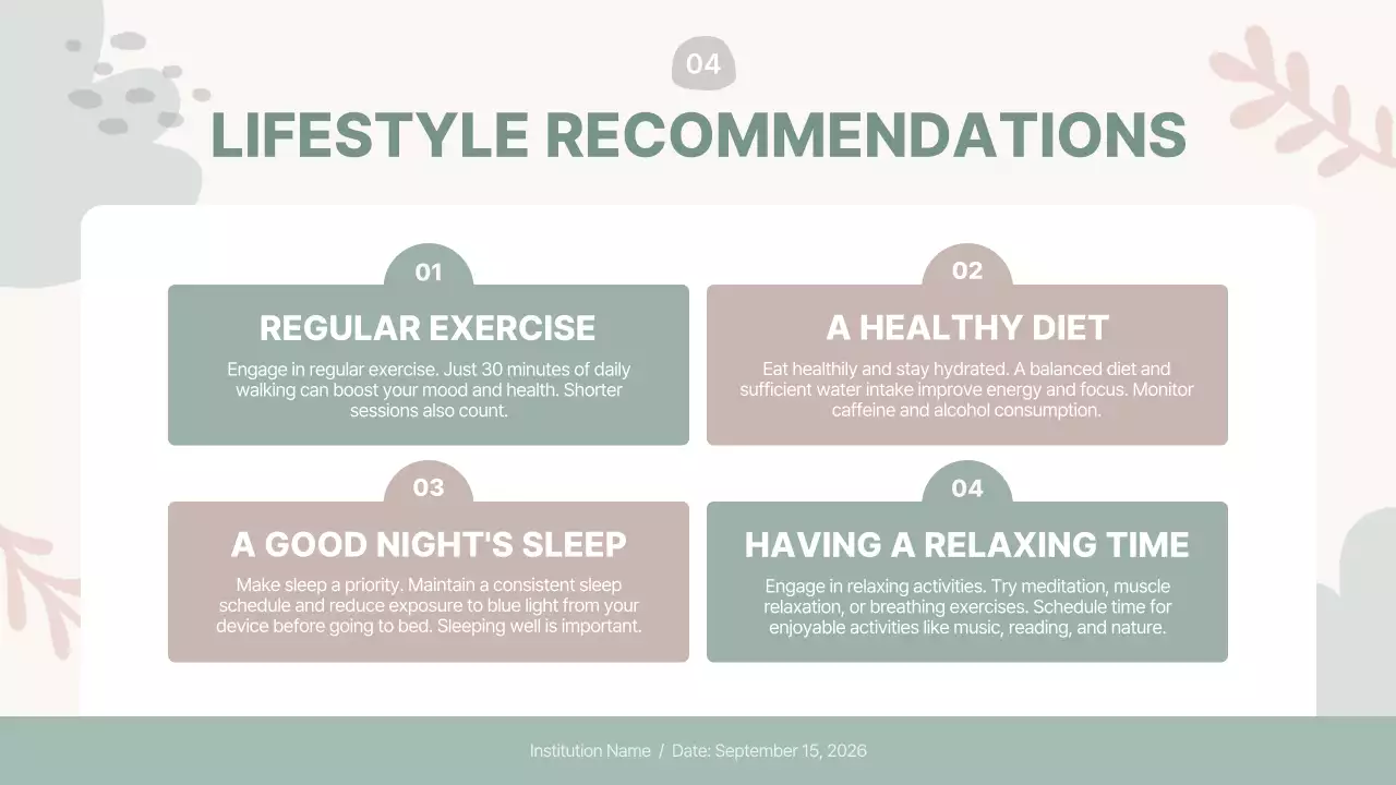 Beige Minimal Mental Health Guide Presentation