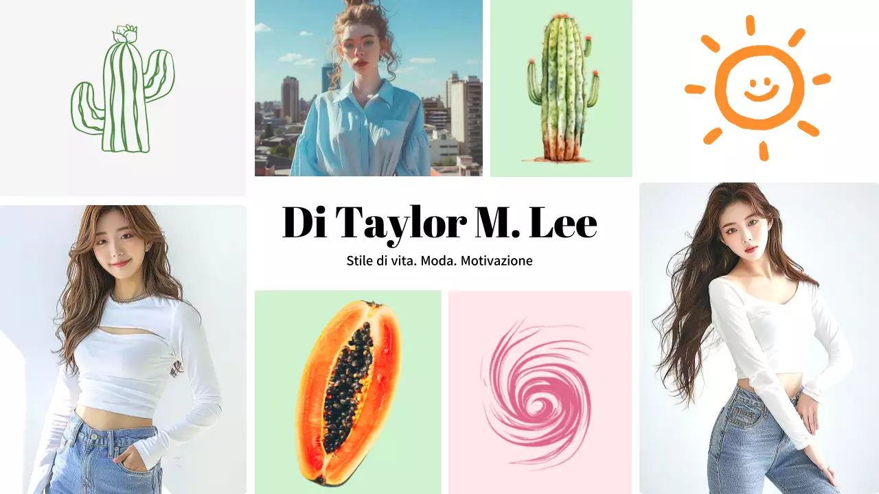 newsletter sullo stile di vita moderno e colorato