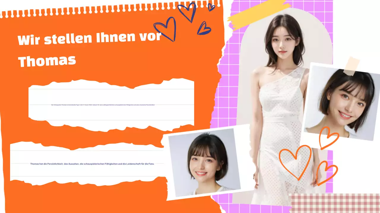 Verspieltes Trendy K-Drama Pitch Deck