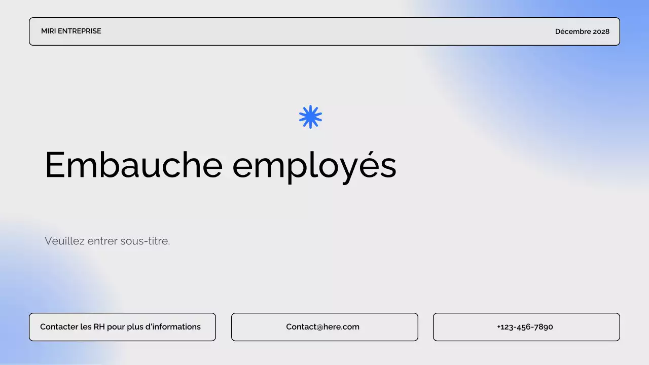 Présentation d'entreprise moderne de couleur bleue