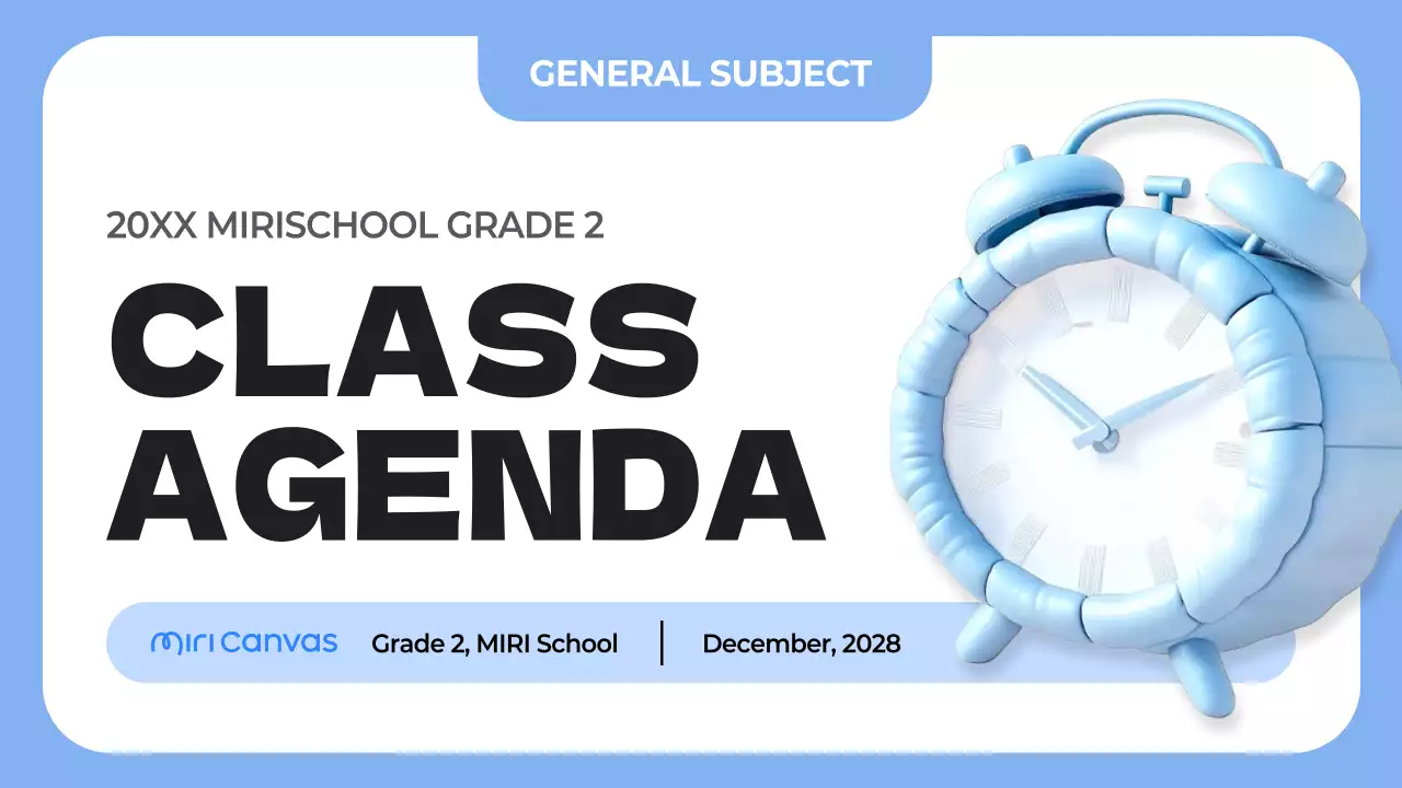 Presentasi Jadwal Kelas Modern Biru