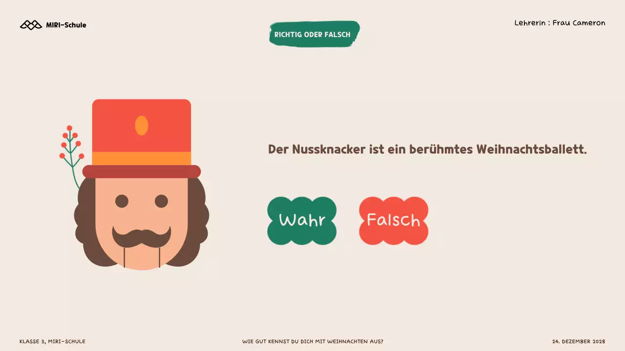 Illustratives Weihnachtsquiz für Kinder und SchülerInnen