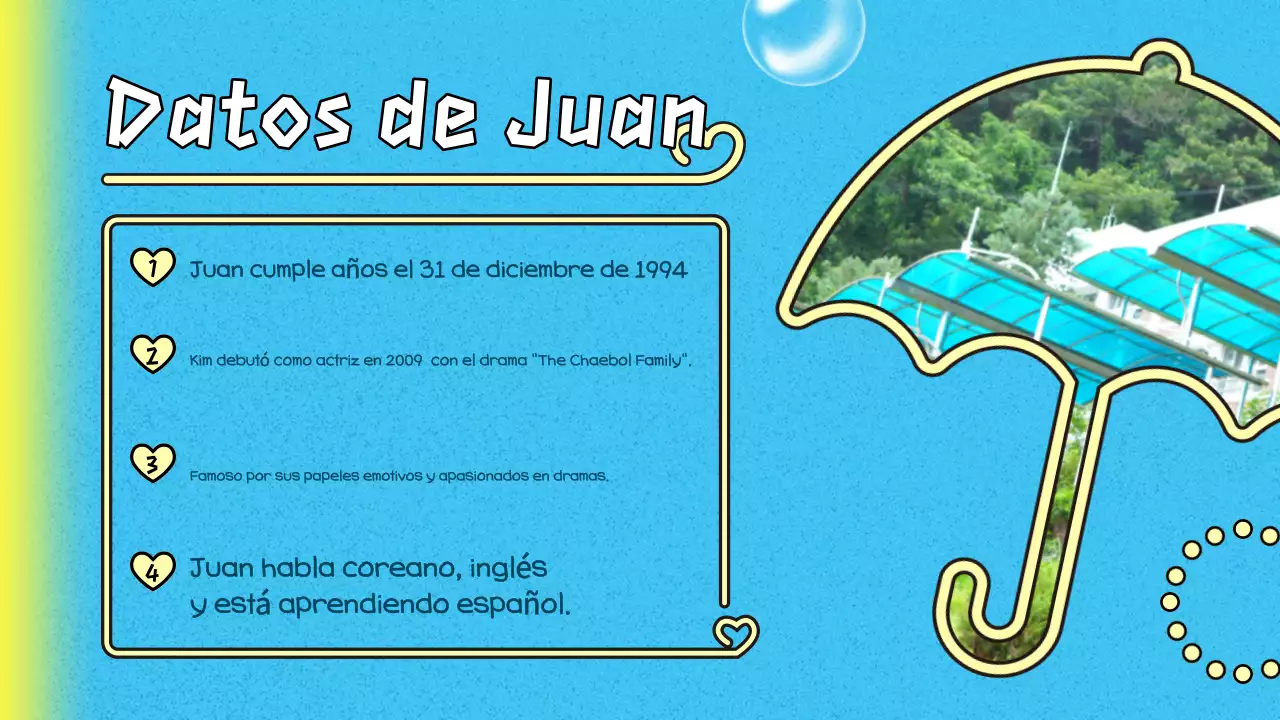 blue trendy K-drama pitch deck