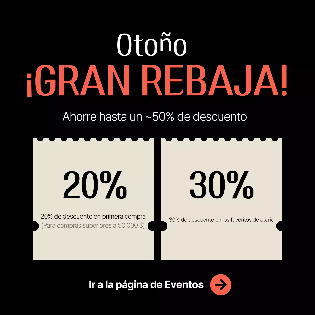 Beige Simple Shopping Ad