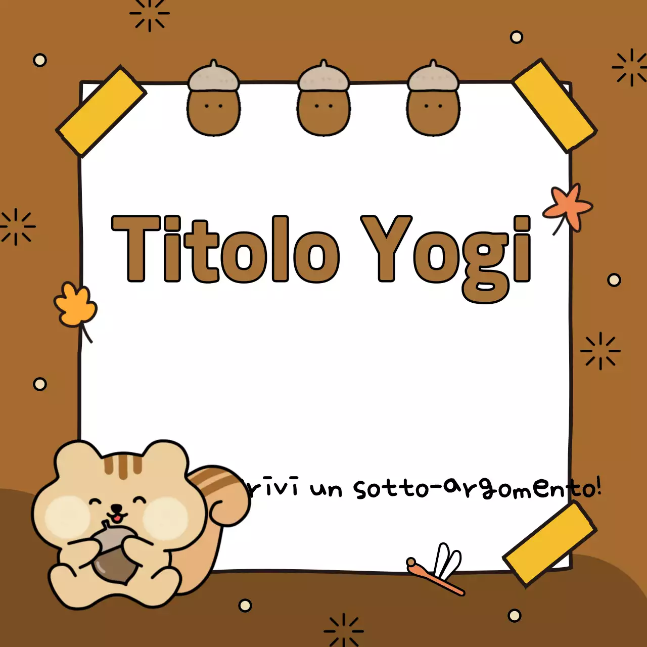 Copertura autunnale nei toni del marrone e del giallo