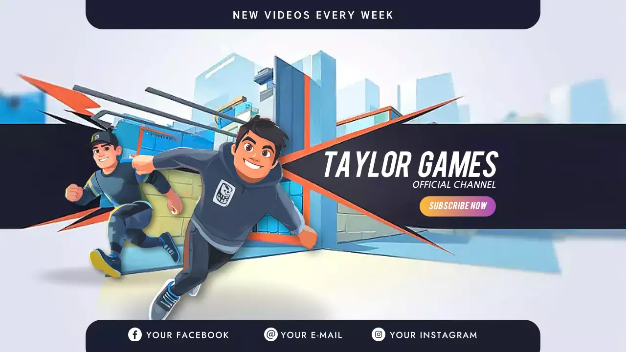 Blue Trendy Gaming Promotion YouTube Thumbnail