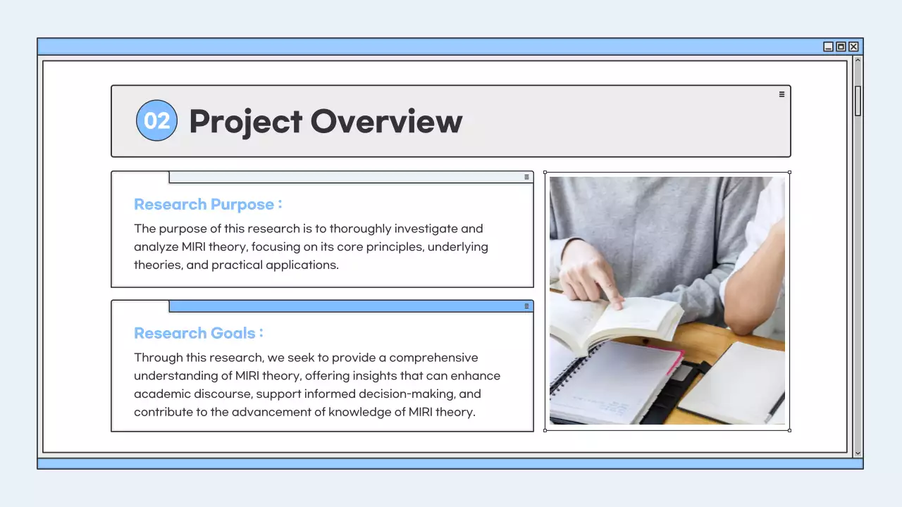 Blue Simple Project Overview Guide Presentation