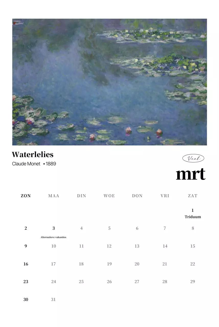 Klassieke Kunst Kalender